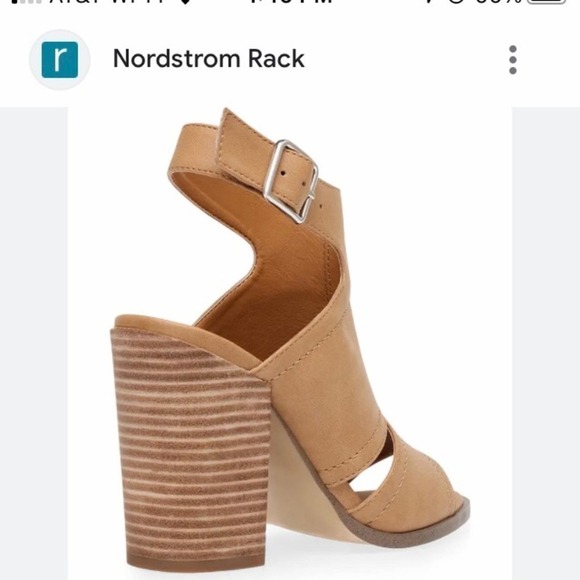 Dolce Vita Brista Tan Peep toe Stacked Block heel Bootie sandal size 10 - Picture 4 of 11